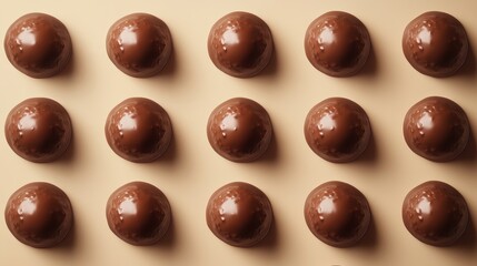 Fototapeta premium Chocolate candies pattern background