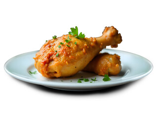 Fried Chicken on the Plate 