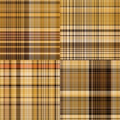 Warm fall gingham tartan check seamless pattern. Woven classic variegated ombre check texture with fabric effect. Repeatable tile for fashion and home decor soft furnishing design. 