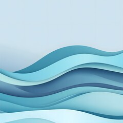 Fototapeta premium Blue abstract background with wavy lines with copy space.