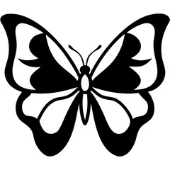 butterfly silhouettes isolated vector