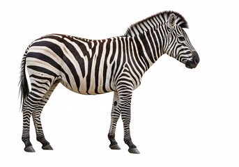 Fototapeta premium Zebra on white background