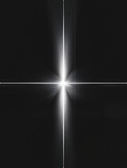 Bright white starburst on black background