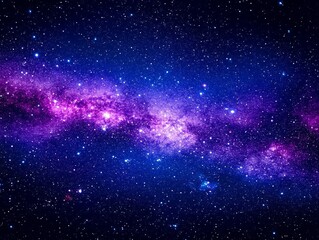 Fototapeta premium The vibrant and colorful image of the celestial galaxy and stars