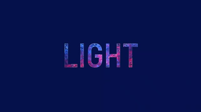 Neon glowing on blue background. Neon glow signs in seamless loop motion graphic LIGHT text animated video.