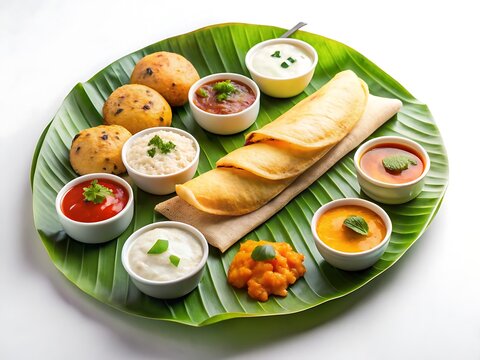 Group of south indian food like masala dosa uttapam idli or idly wada or vada sambar appam se
