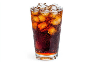 Tasty soft drink ready to eat, isolated on a white background