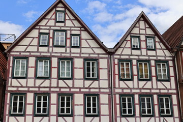 Historisches Fachwerkhaus in der Altstadt von Bad Urach auf der Schwäbischen Alb