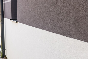 Exterior plaster on a new house