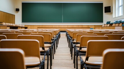 Empty Lecture Hall: Awaiting Students