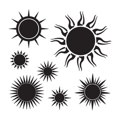 set of sun icons