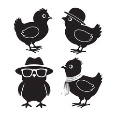  vector set of  chicks