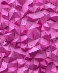 Abstract polygonal background in vibrant pink tones showcasing geometric shapes and modern design for creative projects and presentations