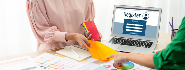 Online registration form for brisk form filling on the internet website
