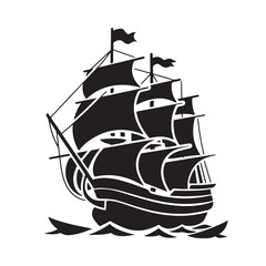 pirate ship silhouette