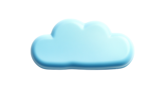 A silicone teething ring shaped like a cloud, isolated on white background --ar 16:9