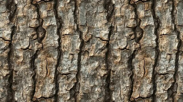 Cracked tree bark texture in continuous animation.