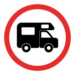 Fototapeta premium No Camper Van Sign