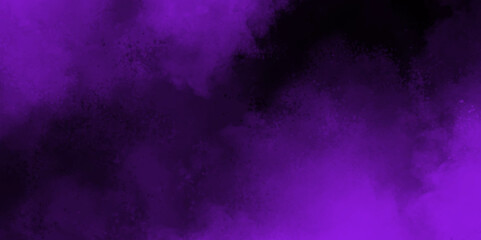 Abstract black and purple fantasy watercolor background abstract fire flame grunge texture background. Purple smoke on black background. Dark elegant Royal purple shades aquarelle paint. 
