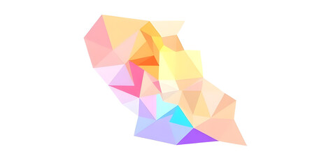 Colorful polygonal triangle professional work vector illustration 