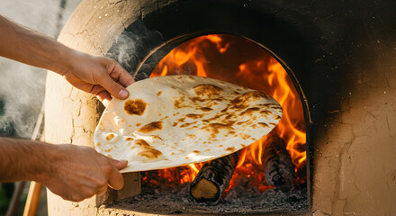 Crafting Authentic Lavash: Baking Flatbread in a Traditional Stone Oven