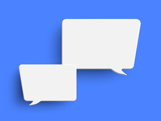 White empty rectangles on blue background