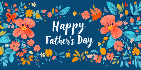 Obraz premium Happy Father's Day Banner