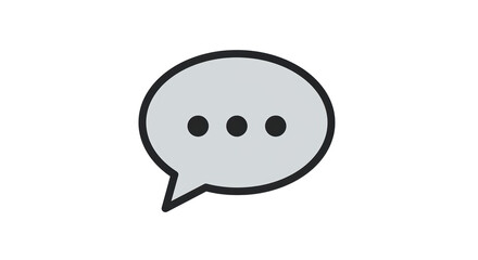 Isolated Simple Grey Speech Bubble Chat Icon