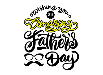 Fathers day concept lettering vector illustration