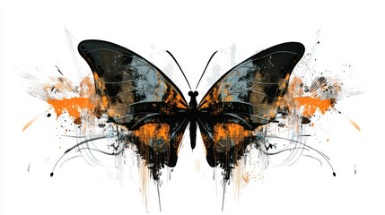 Abstract Painted Butterfly