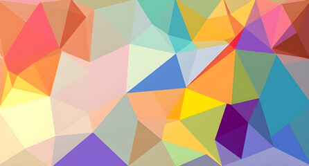 Obraz premium Colorful polygonal triangle professional work vector illustration 