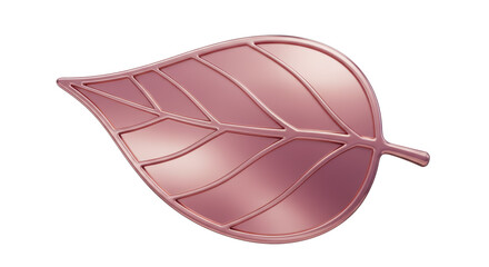 Isolated Bronzed Leaf Symbol Nature Graphic