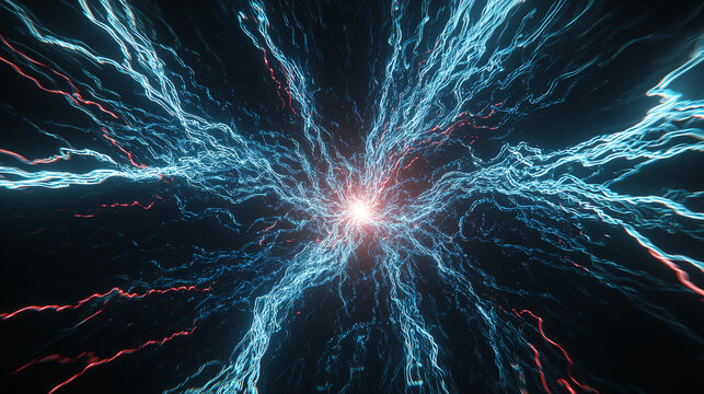 A profoundly dark space featuring a brilliant light source illuminating the surrounding darkness creating a celestial phenomenon of energy and wonder.