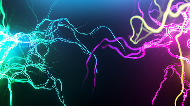 Colorful light emitting from celestial energy fields with supercharged plasma bursts in a vibrant cosmic display of energy and motion.