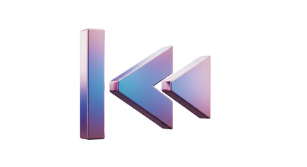 Isolated Fast Rewind Media Player Symbol