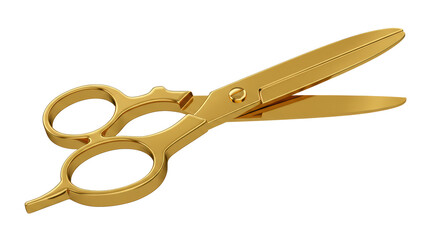 Isolated Golden Scissors Tool