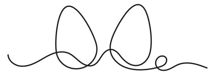 Easter egg icon Thin line art collection on transparent background. EPS 10.