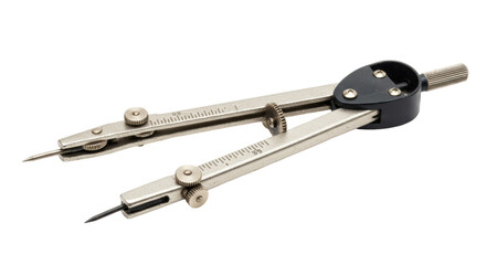 Isolated Drawing Compass Precision Tool Geometry Design