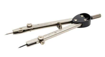 Isolated Drawing Compass Precision Tool Geometry Design