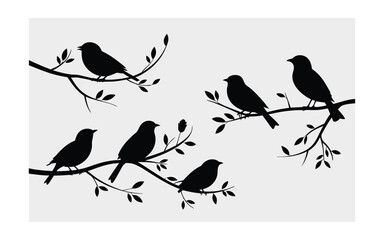 Flying bird silhouette. Bird silhouette vector illustration