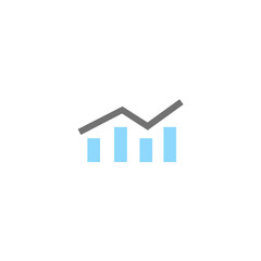 Minimalist Illustration of a business graph 