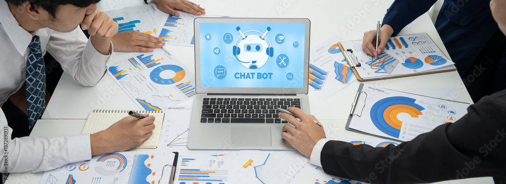 Poster chatbot software application for brisk online business that automatically reply to customer question