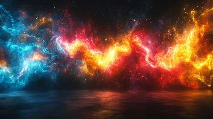 a colorful nebula with stars and nebulas in the background