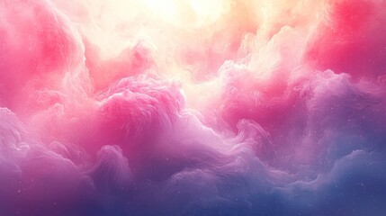 a pink and blue sky with clouds in the background