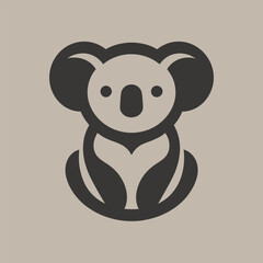 vector illustration of a cartoon koala