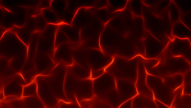 Bright shining fire flame particles wave rising.Abstract orange magic background.A wave of red blurred shining particles moving smoothly upward. Seamless loop video animation