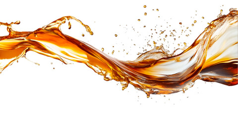 Amber Liquid Splashing Dynamic Flow Motion