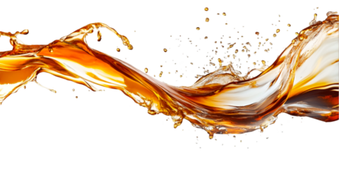 Amber Liquid Splashing Dynamic Flow Motion