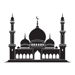 Minimalist Ramadan Mubarak vector design with elegant typography