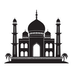 Minimalist Ramadan Mubarak vector design with elegant typography